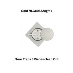 Simtex SS304 Floor Traps 3 Pieces clean Out Gold /R.Gold 320gms