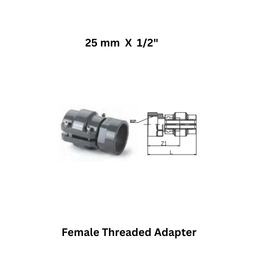 AirPipe Female Threaded Adapter - 25 mm X 1/2"