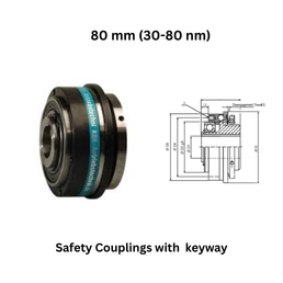 BK Safety Couplings with keyway - 80 mm (30-80 nm)
