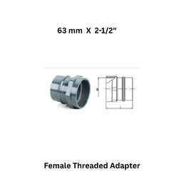 AirPipe Female Threaded Adapter - 63 mm X 2-1/2"