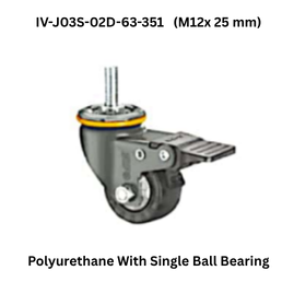 Supo Grand Polyurethane With Single Ball Bearing IV-J03S-02D-63-351 (M12x 25 mm)