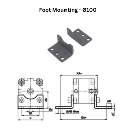Janatics Pneumatic Foot Mounting - Ø100