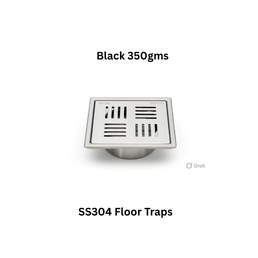 Simtex SS304 Floor Traps Black 350gms