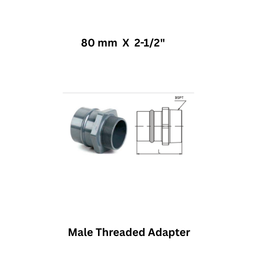 AirPipe Male Threaded Adapter - 80 mm X 2-1/2"