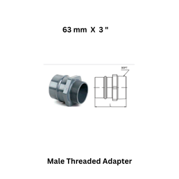 AirPipe Male Threaded Adapter - 63 mm X 3 "