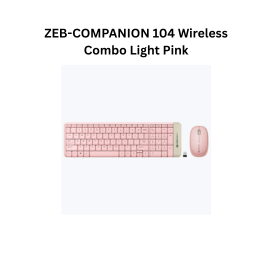 Zebronics Companion 104 | Wireless Combo Light Pink
