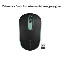 Zebronics Dash Pro Wireless Mouse grey-green
