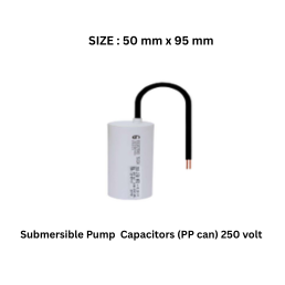 Electrotech Integrators Submersible Pump Capacitors (PP can) 250 volt 50 mm x 95 mm