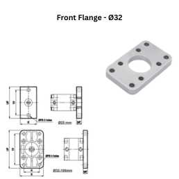 Janatics Pneumatic Front Flange - Ø32