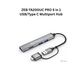 Zebronics TA200UC PRO 5 in 1 USB/Type C Multiport Hub