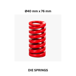 Die Springs Red - Ø40 mm x 76 mm