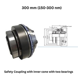 KBK Safety Coupling with inner cone with two bearings - 300 mm (150-300 nm)