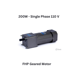 JDA FHP Geared Motor 200W - Single Phase 110 V