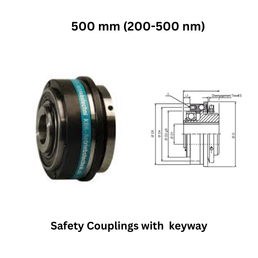BK Safety Couplings with keyway - 500 mm (200-500 nm)