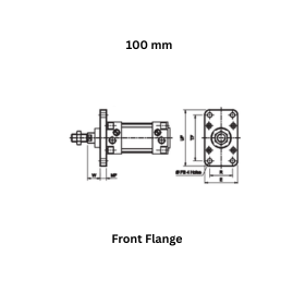 Janatics Pneumatic Front Flange - 100 mm