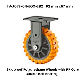 Supo PolyurethaneWheel with C.I. Core Double Ball Bearing IV-J07S-01-100-282 115 mm x100 mm