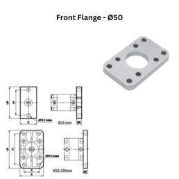 Janatics Pneumatic Front Flange - Ø50
