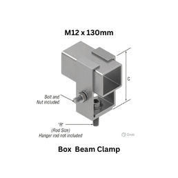 Tembo Box Beam Clamp M12 x 130mm
