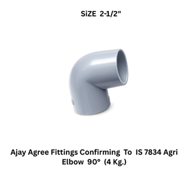 Ajay Agree Fittings Confirming To IS 7834 Agri Elbow 90° (4 Kg.) 75 mm