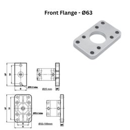 Janatics Pneumatic Front Flange - Ø63