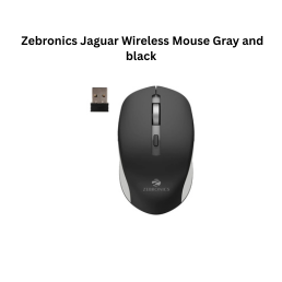 Zebronics Jaguar Wireless Mouse Gray and black