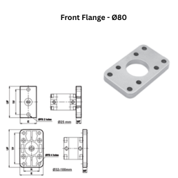Janatics Pneumatic Front Flange - Ø80