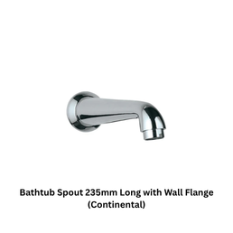 Jaquar Bathtub Spout 235mm Long with Wall Flange (Continental)