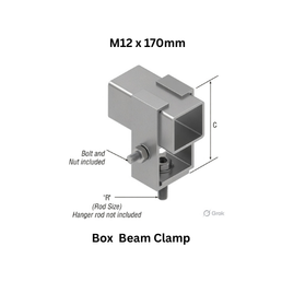 Tembo Box Beam Clamp M12 x 170mm