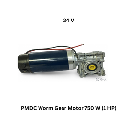 Sumit Engineering Works PMDC Worm Gear Motor 750 W (1 HP) - 24 V