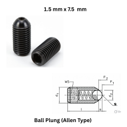 Ball Plung (Allen Type) - 1.5 mm x 7.5 mm