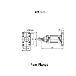 Janatics Pneumatic Rear Flange - 63 mm