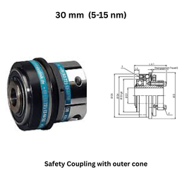 KBK Safety Coupling with outer cone - 30 mm (5-15 nm)