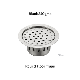 Simtex SS304 Round Floor Traps Black 240gms