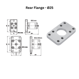 Janatics Pneumatic Rear Flange - Ø25