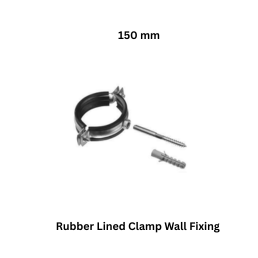 Luthra PNEUMSYS Rubber Lined Clamp Wall Fixing - 150 mm