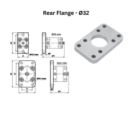 Janatics Pneumatic Rear Flange - Ø32