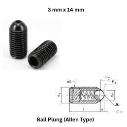 Ball Plung (Allen Type) - 3 mm x 14 mm
