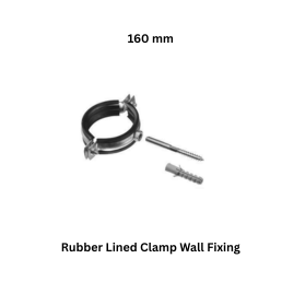 Luthra PNEUMSYS Rubber Lined Clamp Wall Fixing - 160 mm