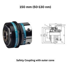 KBK Safety Coupling with outer cone - 150 mm (50-130 nm)