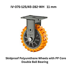Supo PolyurethaneWheel with C.I. Core Double Ball Bearing IV-J07S-04-150-282 92 mm x67 mm
