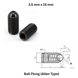Ball Plung (Allen Type) - 3.5 mm x 15 mm