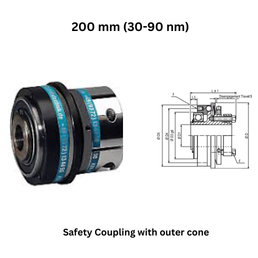 KBK Safety Coupling with outer cone - 200 mm (30-90 nm)