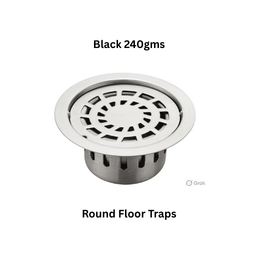 Simtex SS304 Round Floor Traps Black 240gms