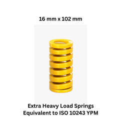Shree Ganesh Enterprises Extra Heavy Load springs Yellow - 16 mm x 102 mm