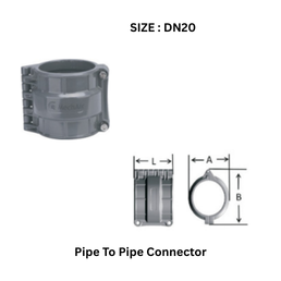 MechAir Pipe To Pipe Connector - DN20