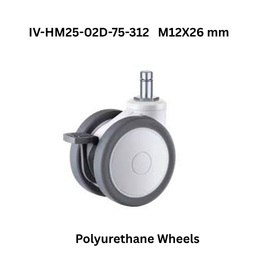 Supo Polyurethane Wheels IV-HM25-02-75-312 M12X25 mm