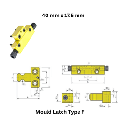 Mould Latch Type F - 40 mm x 17.5 mm