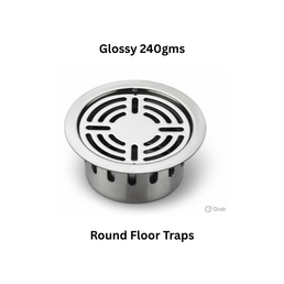 Simtex SS304 Round Floor Traps Glossy 240gms