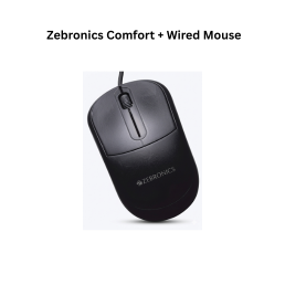 Zebronics Comfort + Wired Mouse