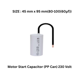 Electrotech Integrators Motor Start Capacitor (PP Can) 230 Volt - 45 mm x 95 mm (80-100(60µf))